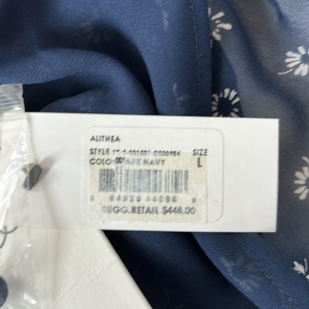 NWT Joie Alithea Dress Floral Navy Size Large (New With Tags) - Picture 7 of 16